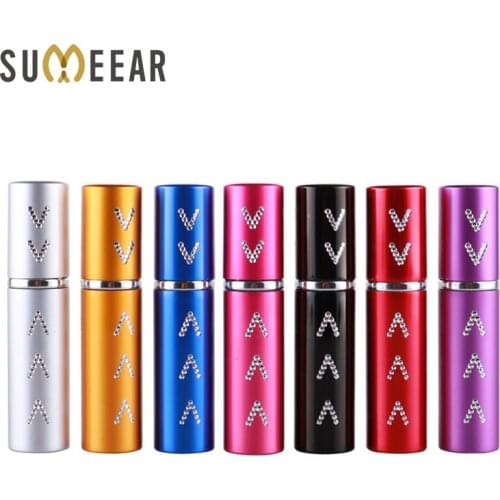 50Pcs/Lot Mini Metal Perfume Refillable Spray Bottles Empty Aluminum Travel Parfume Atomizer Empty Cosmetic Bottle