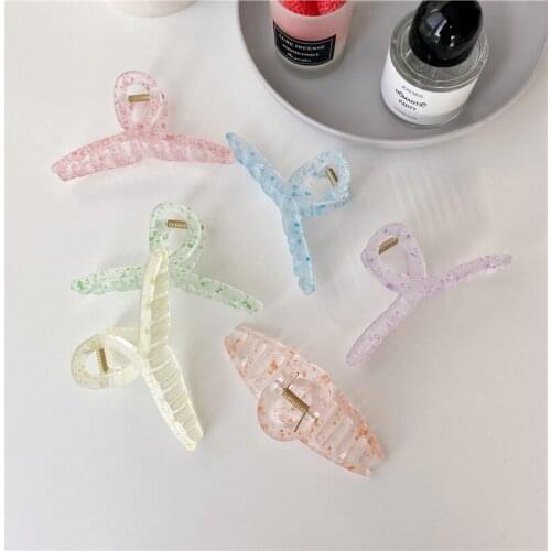 Acrylic Transparent Frosted Hair Clips For Women Elegant Simple Cross Hairpins DIY Makeup Hair Accessories Korean Hair Crabs Hot