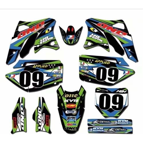 Free Custom numbers Motocross Graphics Backgrounds Stickers Kits Decals for Kawasaki KX250F KXF 250 KXF250 2006 2007 2008 250KXF