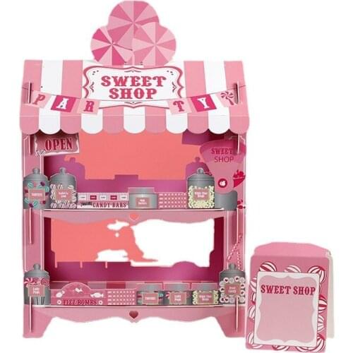 Double Layer Paper Cake Stand Shop House Rack Disposable Cupcake Dessert Display Birthday Weddings Afternoon Tea Party Supplies