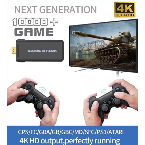 Portable 4K TV Video Game Console With 2.4G Wireless Controller Support CPS PS1 Classic Games Retro Game Console HDMI Output