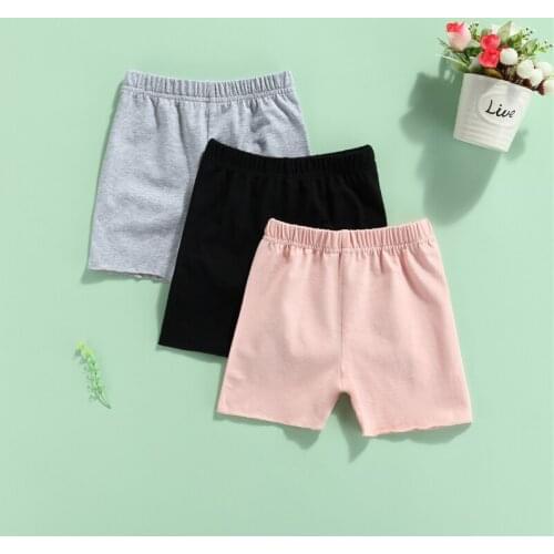 Summer Kids Shorts with Elastic Waist Simple Version Solid Color Casual Style Clothing Children Boys Girls Shorts Costume