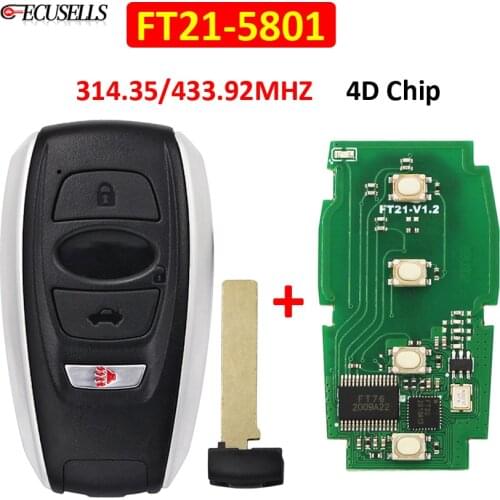 Lonsdor FT21-5801 PCB Smart Remote Car Key 314.35Mhz / 433.92Mhz 4D Chip for Subaru Legacy Outback Impreza XV Crosstrek WRX STI