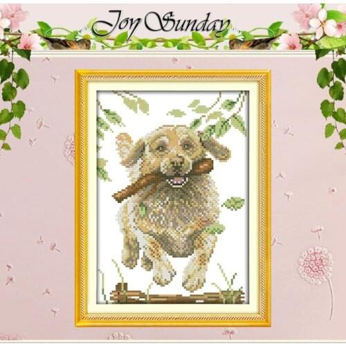 Running Dog Patterns Counted Cross Stitch 11CT 14CT Cross Stitch Set Wholesale animals Cross-stitch Kit Embroidery Needlework