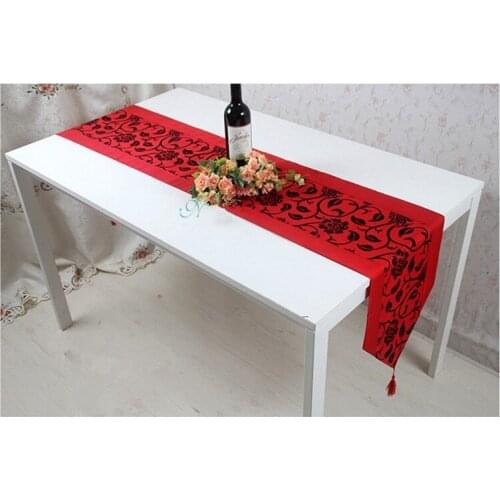 Table runner fashion silk brief dining table cloth christmas decoration luxury fashion tablecloth bed flag red table mats
