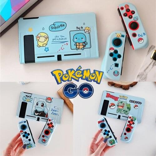 New Pokemon Squirtle for Nintend Switch Case Cartoon Full Cover Split Shell Joy-Con Controller Hard TPU Protector NS Accessories