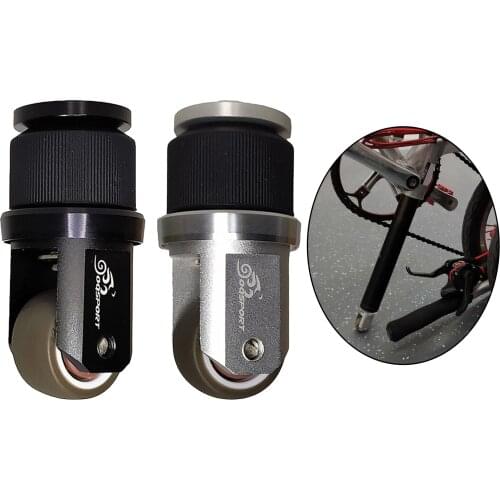 Portable Folding Bike Auxiliary Roller Easy Pushing Wheel Assistor Wheel For Bicycle Seat Tube Inner 28-32mm Seat Post Sliding