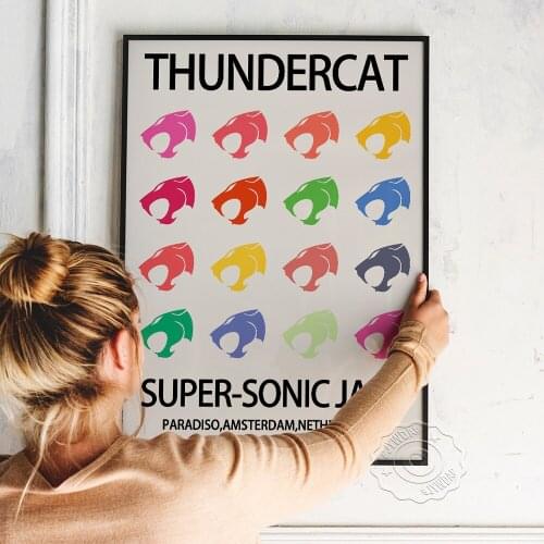 Thundercat Gig Poster, American Musician Stephen Lee Bruner Fans Collect Art Prints, Color Geometry Abstract Wall Art Home Decor