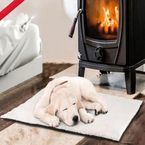 Dog Self Heating Pad Pet Warming Cushion Bed For Medium Large Dogs And Cats Reflects Pets Own Thermal With Zipper Washable Home