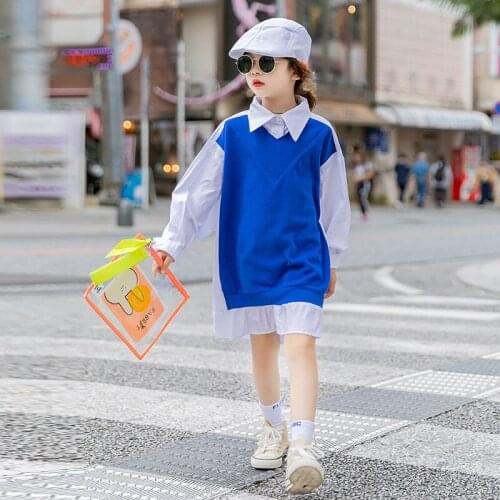 Loose Children Clothes Spring Summer Girls Cotton Blouses Shirts Kids Teenagers Outwear Breathable High Quality