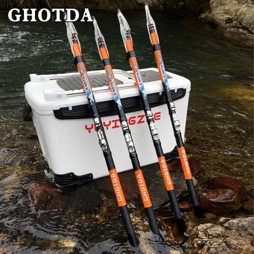 GHOTDA High Carbon Rock Fishing Rod 2.7M 3.6M 4.5M 5.4M 6.3M Fishing Rod Telescopic Rod