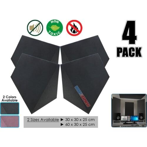 Arrowzoom 23.6 x 11.8 x 9.8 inches (60 x 30 x 25 cm) Corner Block Bass Trap Studio Sound Absorbing Acoustic Wall Foam KK1161