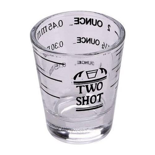 Thickened Glass jigger Ounce Cup 30ml/40ml/60ml Ounce Cup Graduated Measuring Cup Concentrated Cup Espresso Coffee Cup