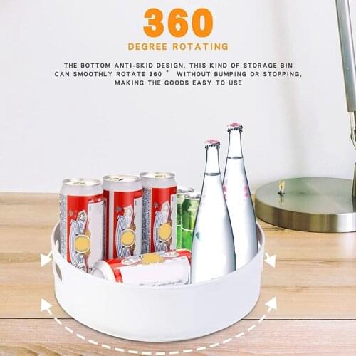 MLGB Lazy Susan Turntable Cabinet Organizer 2 Piece Set Rotating Shelf Organizer 9 and 12 Inch Multifunctional Stand