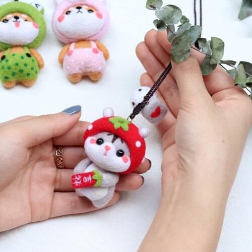 Hand-woven Poke poke the needle diy Embroidery Cross-stitch Stitch needle minder Christmas home decoration Material package