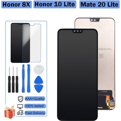 100% Test LCD Display Screen For Huawei Honor 8X 10 Lite LCD Replacement Digitiger Assembly For Huawei Mate 20 Lite Touch Screen