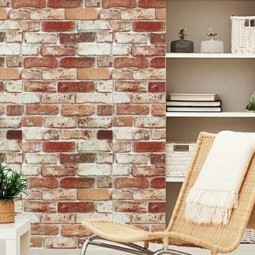 45*100cm Imitation Brick Wall Stickers Living Room Bedroom Decoration Self-adhesive Wallpaper Waterproof Wall Covering Poster
