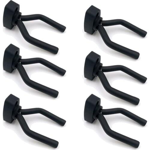 6pcs Wall Mount Guitar Hangers Stands Hooks Holders for Bass Acoustic Electric Guitar Mandolins Banjos Ukuleles Accessories