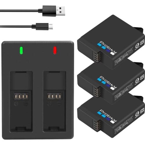 1680mAh battery Go Pro Hero 5 6 7 AHDBT-501 AHDBT501 Bateria Akku+2-Slot USB Charger for GoPro 5 6 7 Hero5 AHDBT 501