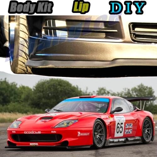Car Bumper Lip Front Spoiler Skirt Deflector For Ferrari 550 1996~2002 Tune Car Modified Body Kit VIP Hella Flush Lips