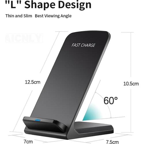 10W Wireless Charger Quick Charge Dock for Samsung S10 S20 Fast Charging Stand Pad for IPhone SE2 11 Pro XS Max XR X 8 Huawei