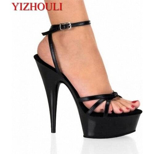 Brand Summer Models of High-heeled Shoes 15 cm High-heeled Sandals Shoes Large Yards Dance Shoes