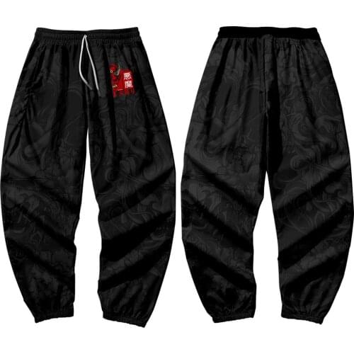 Men Cargo Pants Streetwear Harajuku Fashion Black Print Trousers 2021 Hip Hop Casual Pockets Joggers Pants
