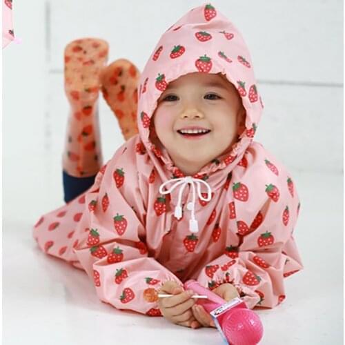 Children Kids Raincoat Boy Girl Cute Capa De Chuva Waterproof Rain coat Cover Poncho Impermeable Rainwear Hooded jaqueta
