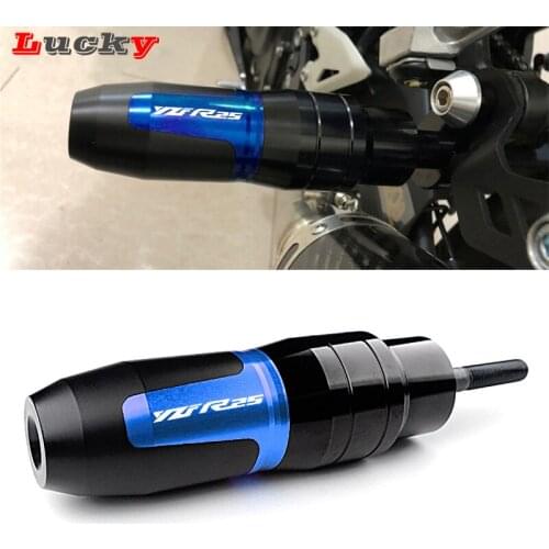 For YAMAHA YZF-R25 YZFR25 YZF R25 Universal Hot Deals Motorcycle CNC Frame Exhaust Slider Crash Protection Crash Pad with Logo