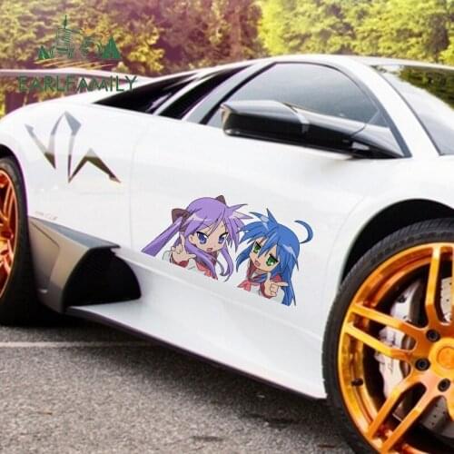 EARLFAMILY 43cm x 22.2cm For Lucky Star Waterproof Car Stickers Auto Car Assessoires Decal Motorcycle Occlusion Scratch