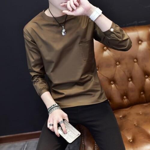 T Shirt Spring Autumn T Shirt Men New Teen Jacket Motion Casual Round Neck Long Sleeve T-shirt Quick Drying Long Sleeve Tshirt