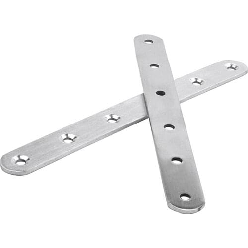 JFBL Hot 195mm x 20mm Straight Repair Joining Mending Flat Plate Brackets 2pcs
