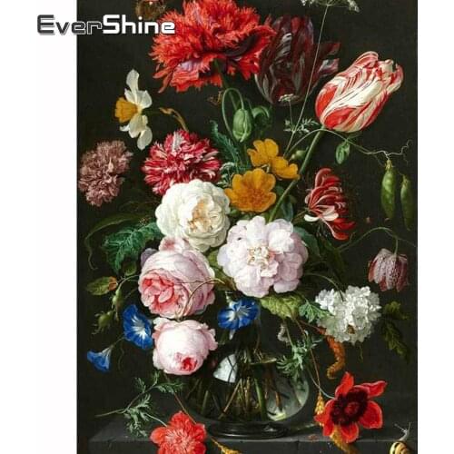 Evershine Diamond Painting Beads Scenic Diamond Mosaic Flower Diamond Embroidery Sale Full Round Drill Diamond Embroidery Decor