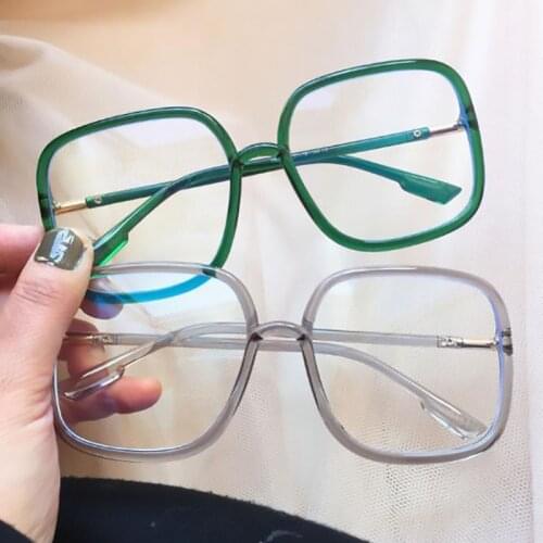 Fashion Luxury Brand Designer Oversized Green Square Glasses Clear Frames Spectacles Fashionn Vintage Women Men Optical Eyeglass