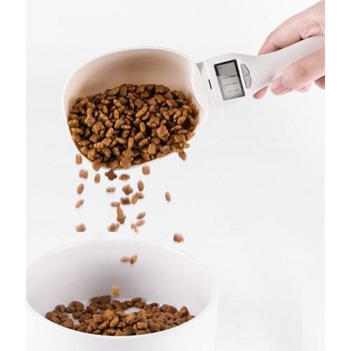 New Pet Food Scale Cup Dog Cat Feeding Bowl For Measuring Scoop Kitchen Scale Spoon Cup Portable With Led Display