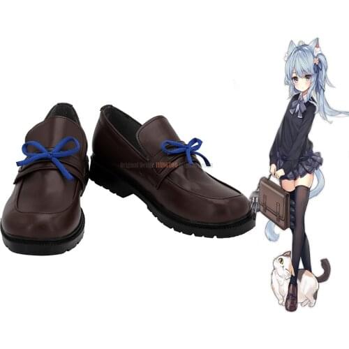 Asashio Shoes Cosplay Azur Lane Asashio Class Destroyer Cosplay Shoes Brown Boots Custom Made for Boys and Girls