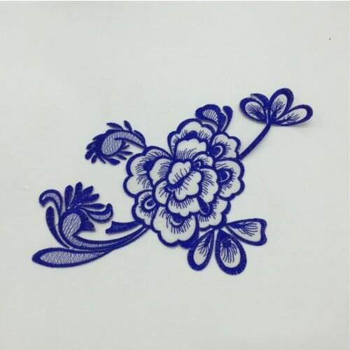 Wholesale 20pcs 25*16.5cm Embroidered Sewing On Patch Iron-On Patch Stickers For Clothes Sewing Fabric Applique Supplies YH93
