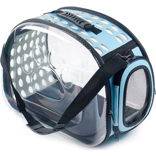 Pet Carrier for Dogs Cat Folding Cage Collapsible Crate Handbag Carrying Bags Pets Supplies Transport Bag Blue