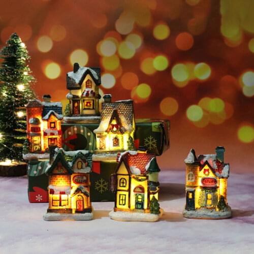 Christmas Light House Merry Christmas Decorations For Home Xmas Gifts Cristmas Ornaments New Year 2022 Natale Navidad Noel Decor