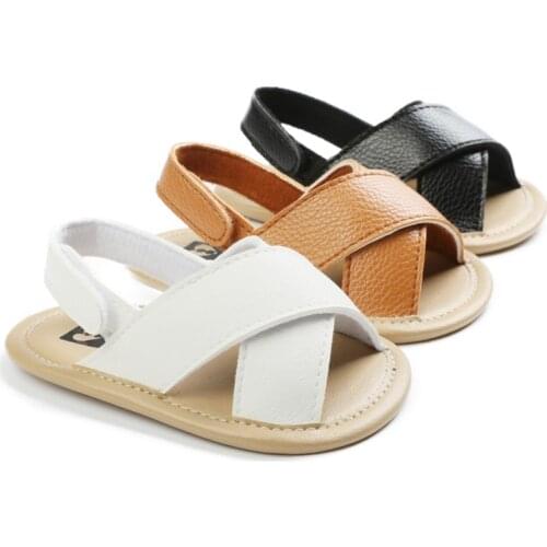 Summer Baby Kid Boy Girl Sandals PU Prewalker Newborn Leather Soft Sole Crib Shoes Fashion Baby Shoes