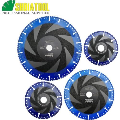 SHDIATOOL 4pcs/set 115mm+125mm+180mm+230mm Vacuum Brazed Diamond saw Blade All Purpose 4.5"+5"+7" +9"Demolition cutting disc