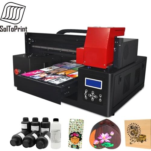 SolToPrint UV Printer Available In All Sizes A3 Led UV Flatbed Printer for Phone Case Wood Label Printer