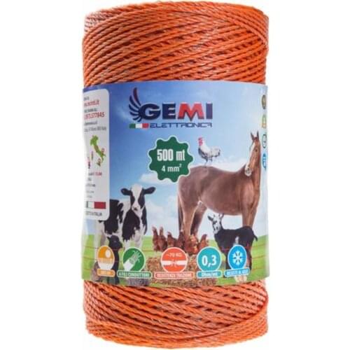 Lead wire for electric fence 500 MT 4 mm² electrical enclosures electronic Gemi electrified fences