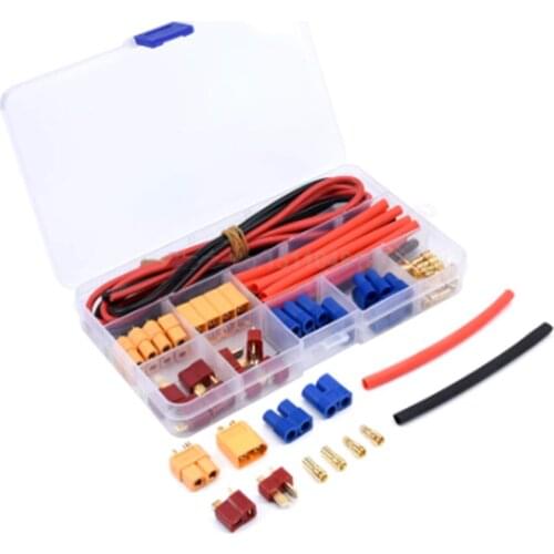 T Plug EC3 XT60 3.5mm Banana Male / Female Connector 14AWG Silicone wire Heat Shrink Tubes for RC FPV Drone Car Lipo Battery