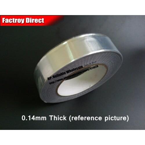 0.14mm Thick, (15mm*25M) One Face Heat insulation Waterproof Aluminum Foil Adhesive Tape fit for Kitchen, Pipe Wrap