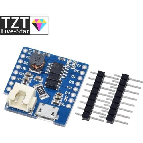 TZT Battery Shield V1.1.0 For WEMOS D1 mini single lithium battery charging & boost