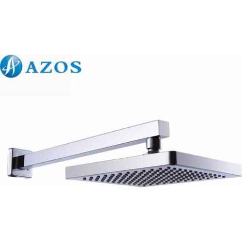 Bathroom Replacement 16-Inch Shower Arm with Large Rainfall Shower Head Square Polished Chrome LYTZ010