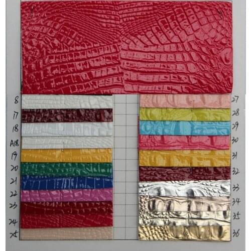 High light embossed crocodile grain smooth touch synthetic PVC leather/ fabric material leather/ embossed upholstery leather