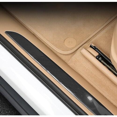 Car Front Door Protection Threshold Strip Welcome Pedal Decoration Sticker For 2011-2019 Porsche Macan Modification Accessories