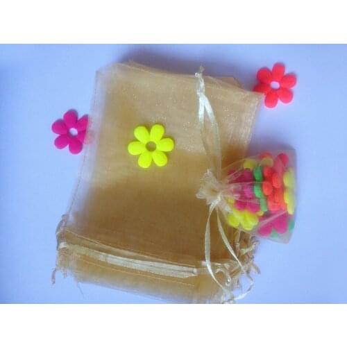 1000pcs gold organza gift bags 13x18cm party bags for women event wed Drawstring bag Jewelry Display Bag Pouch diy accessories